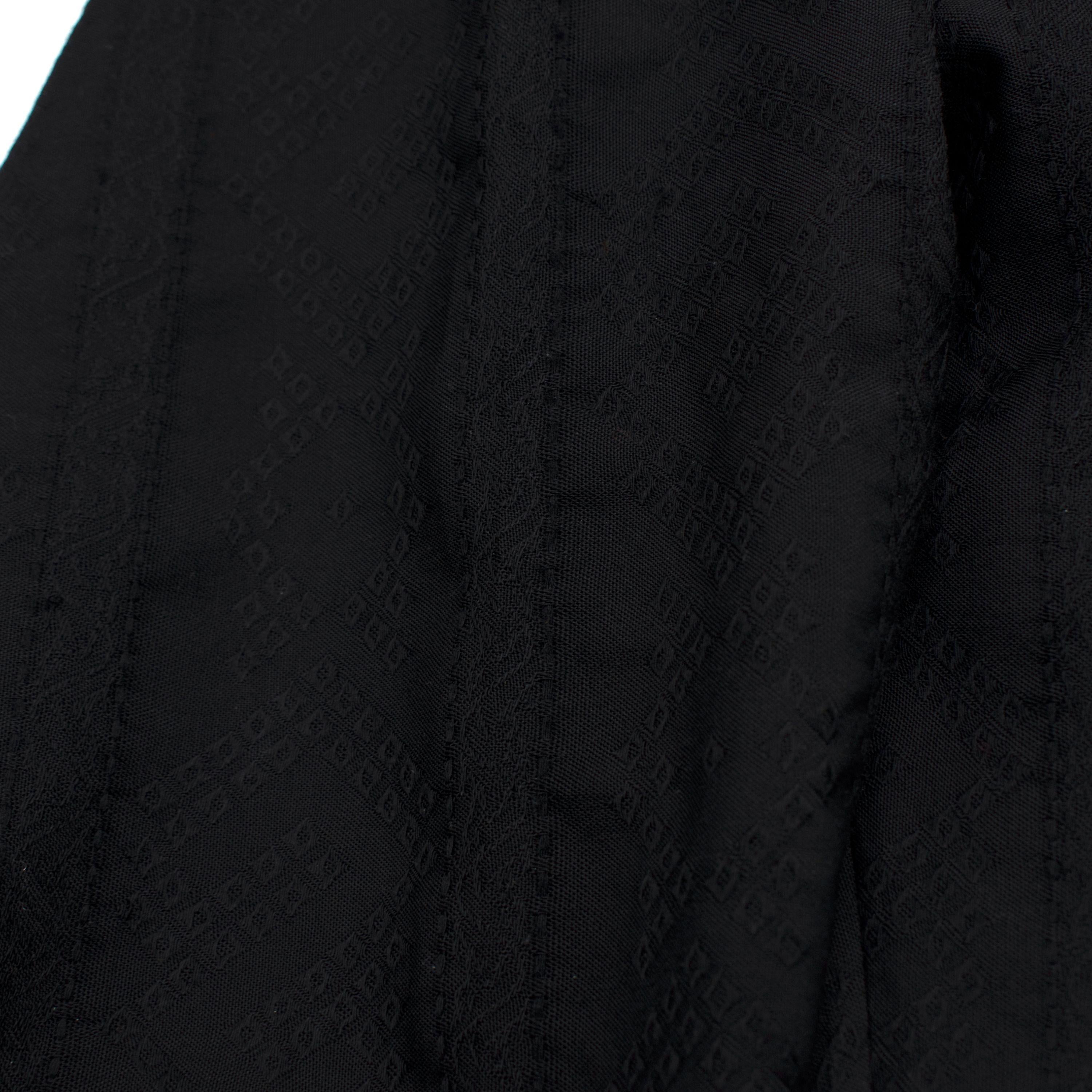 Saint Laurent Black Jacquard Tailored Trousers