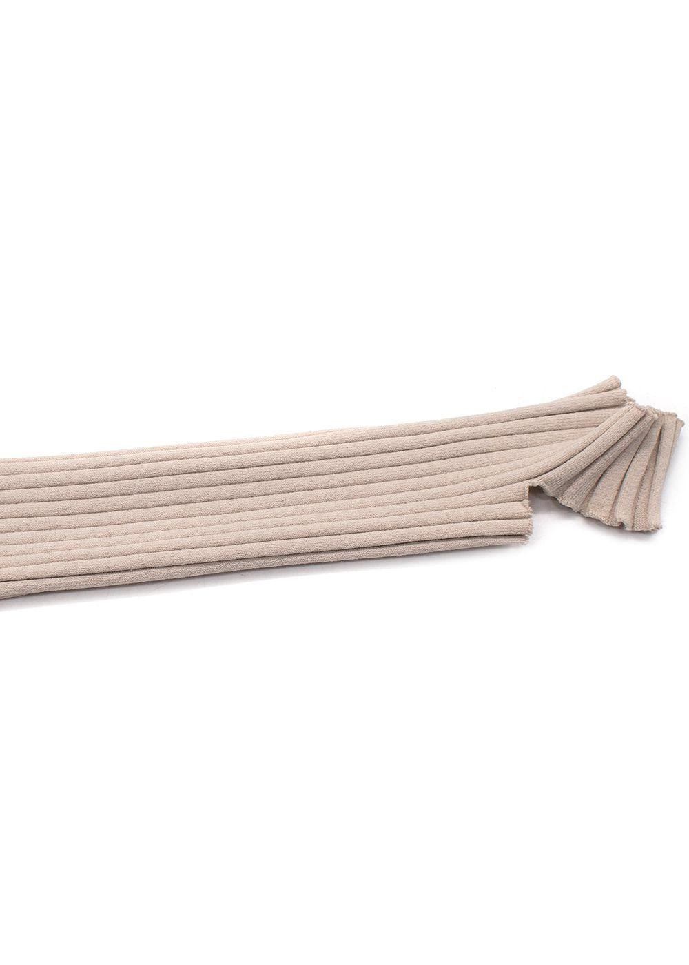 Helmut Lang Natural Ribbed Bow Detail Backless Top