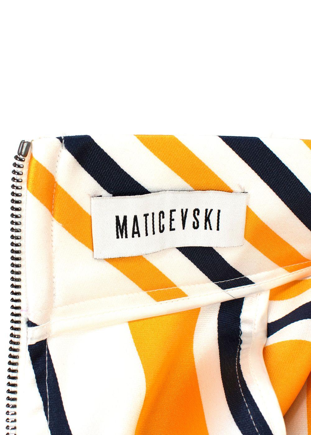 Maticevski Stripped Impromptu Top and Mermaid Skirt Set