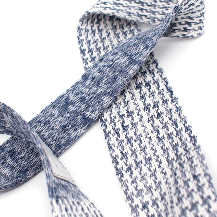 Gutteridge White & Blue Marl Knitted Tie