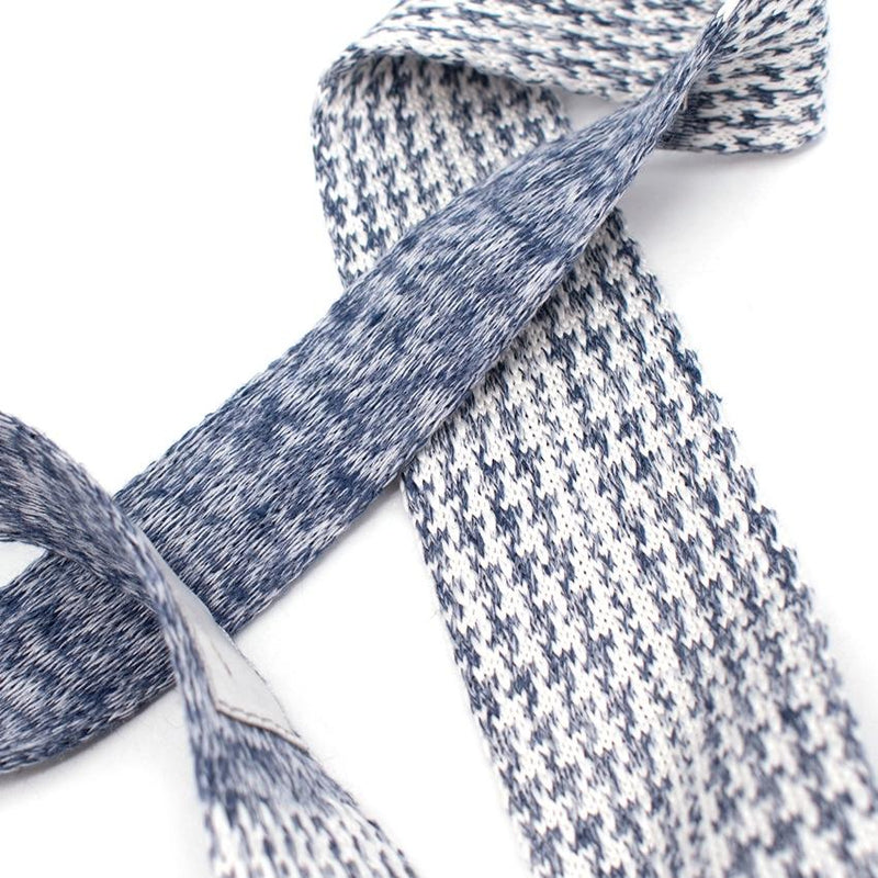 Gutteridge White & Blue Marl Knitted Tie