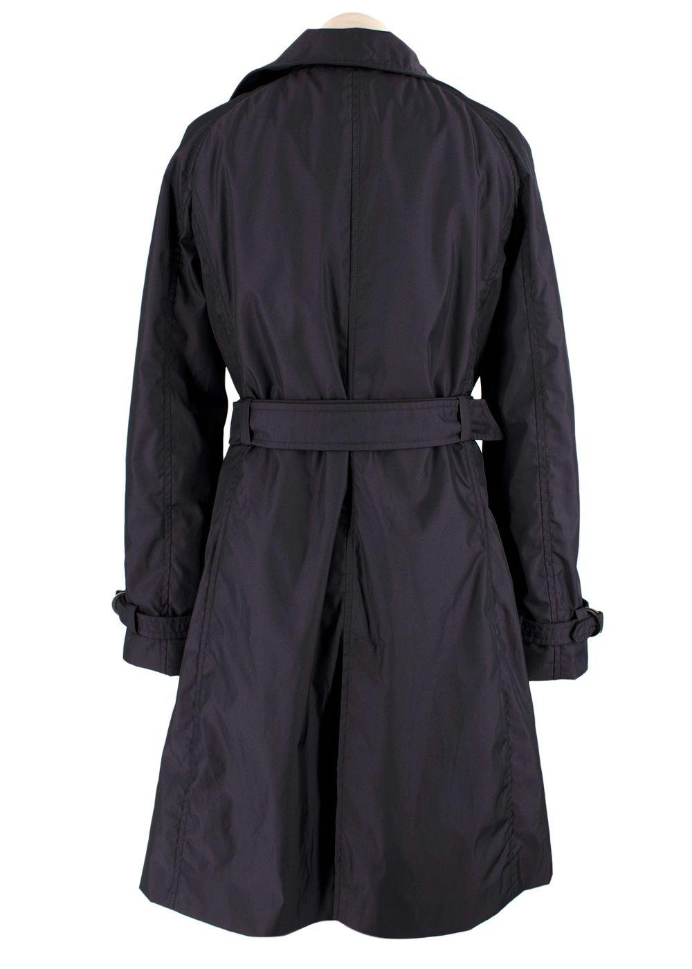 Armani Collezioni Dark Purple Water Resistant Trench Coat
