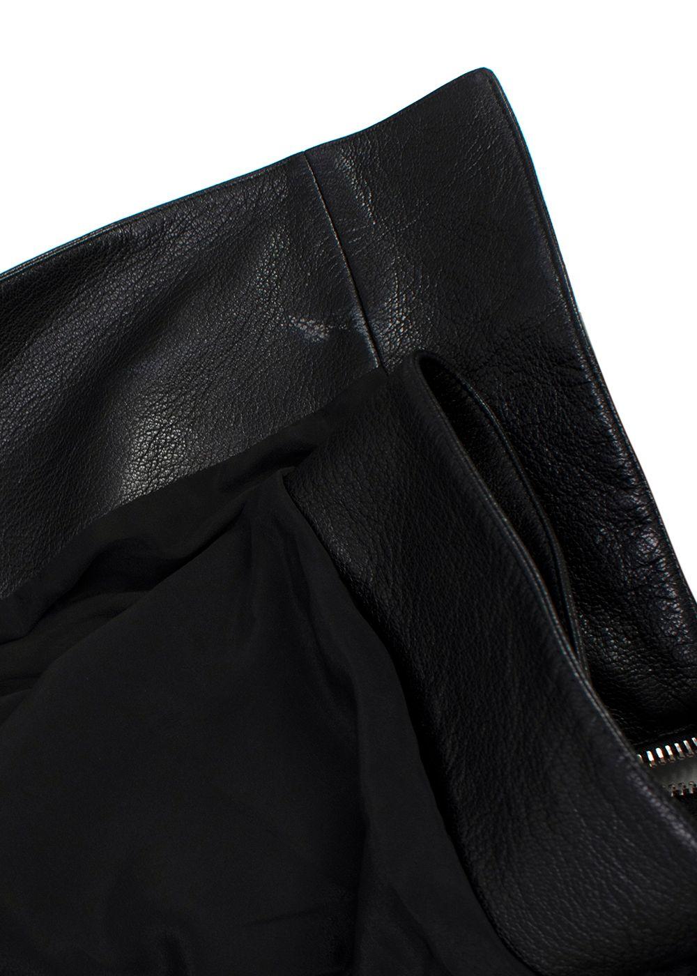 Michael Kors Collection Black Leather Biker Jacket