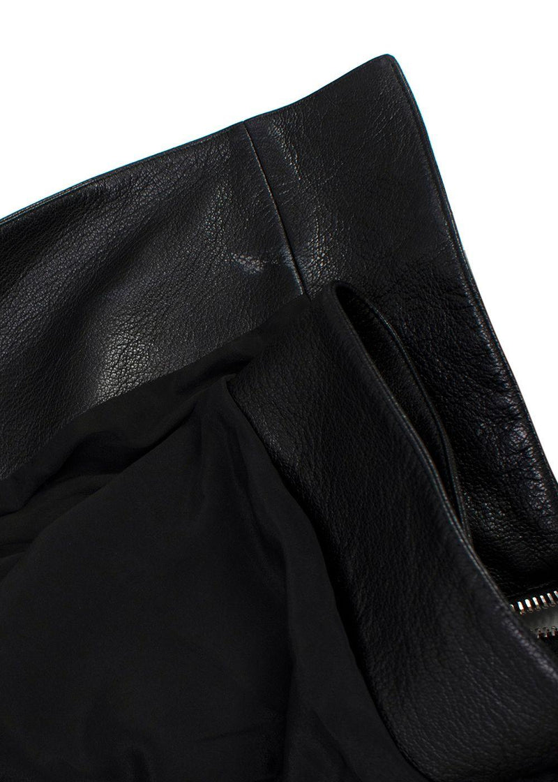 Michael Kors Collection Black Leather Biker Jacket
