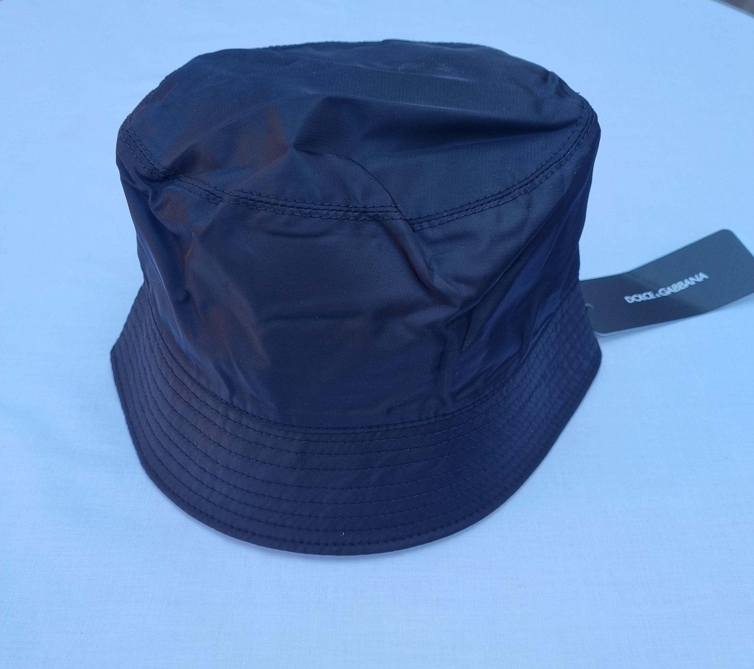 Black Nylon Logo Plaque Bucket Hat