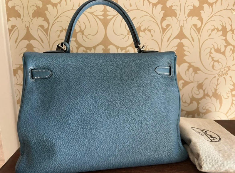 Blue Jeans Togo Leather Kelly Bag