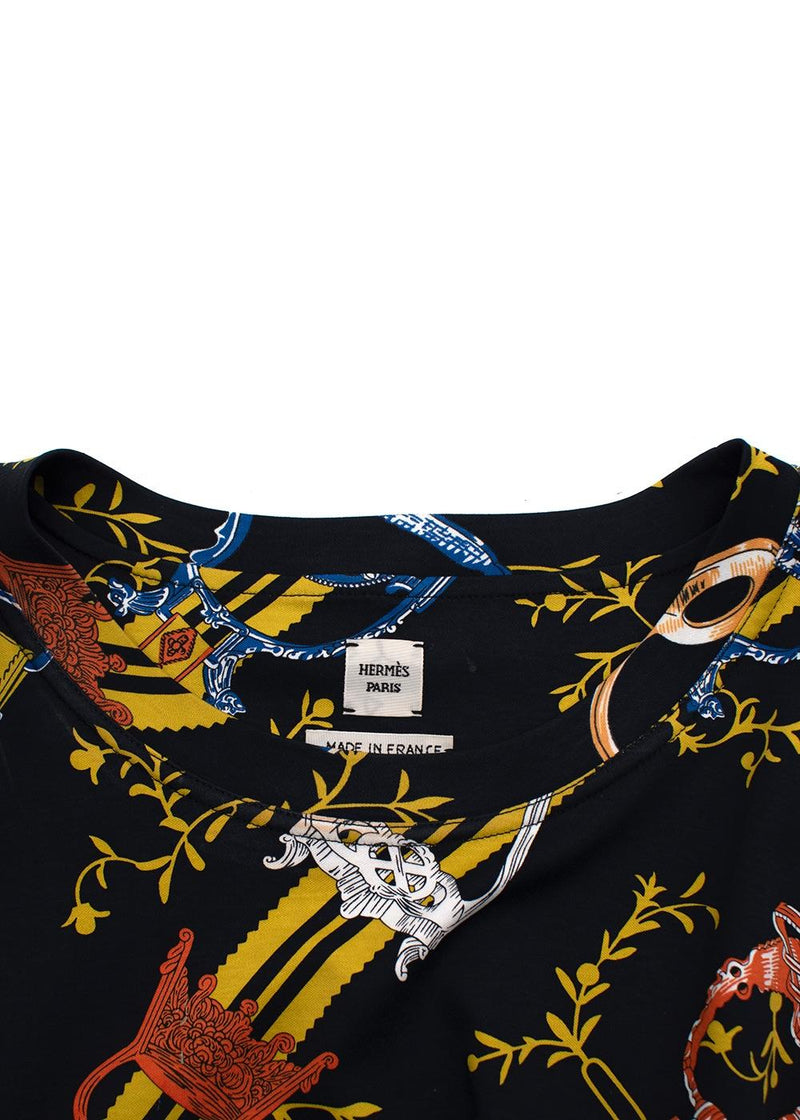 Hermes Bleu Abysse  'Etriers Interlock' Maxi T-Shirt