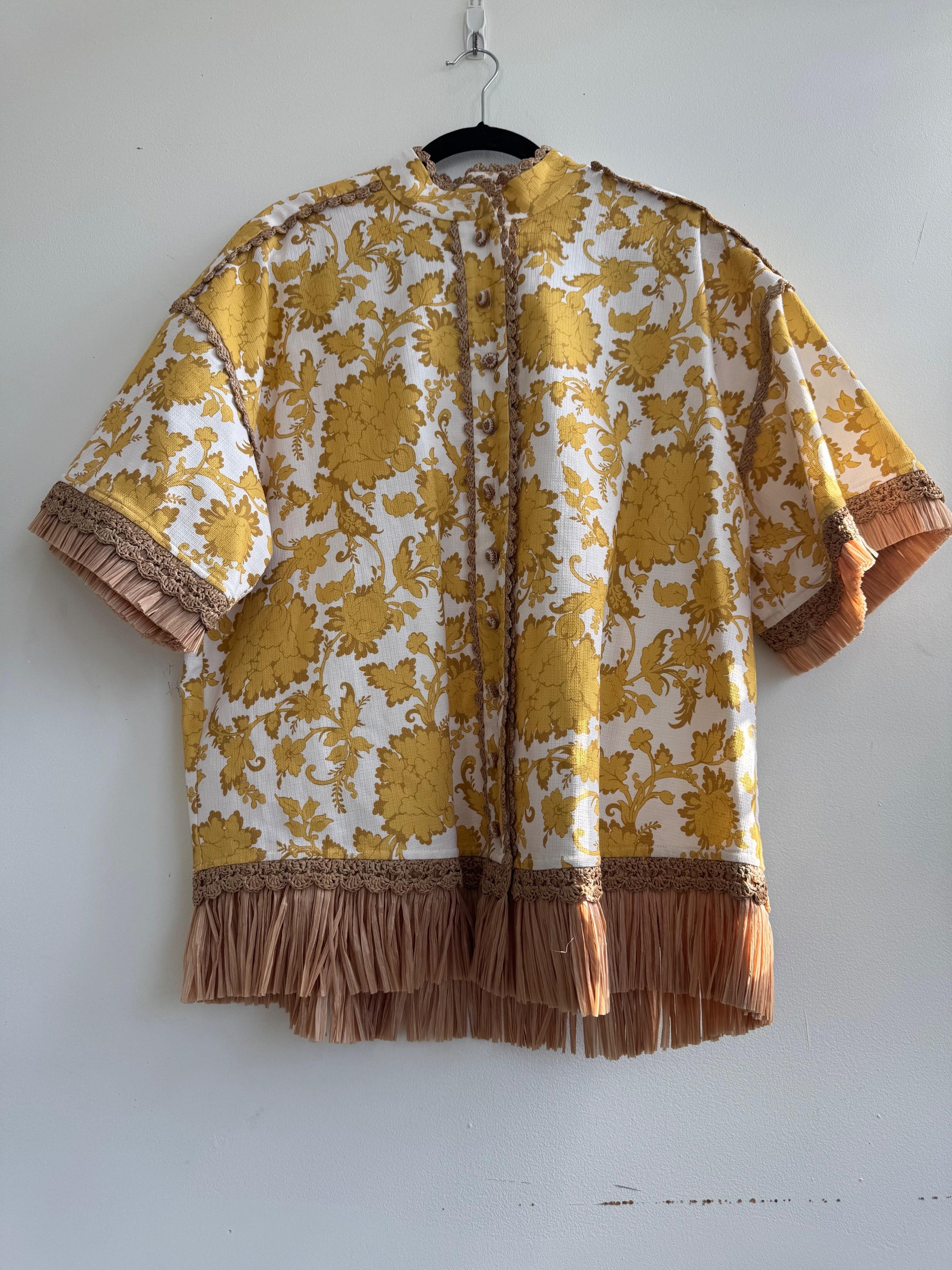 Zimmermann Yellow Postcard Fringed Shirt