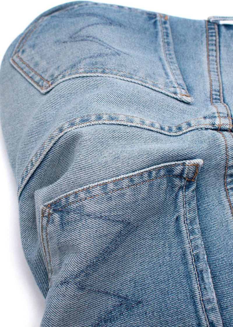 Mother Blue High Waisted Rider Skimp Jeans