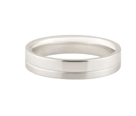 Bespoke Platinum Court Style Wedding Band
