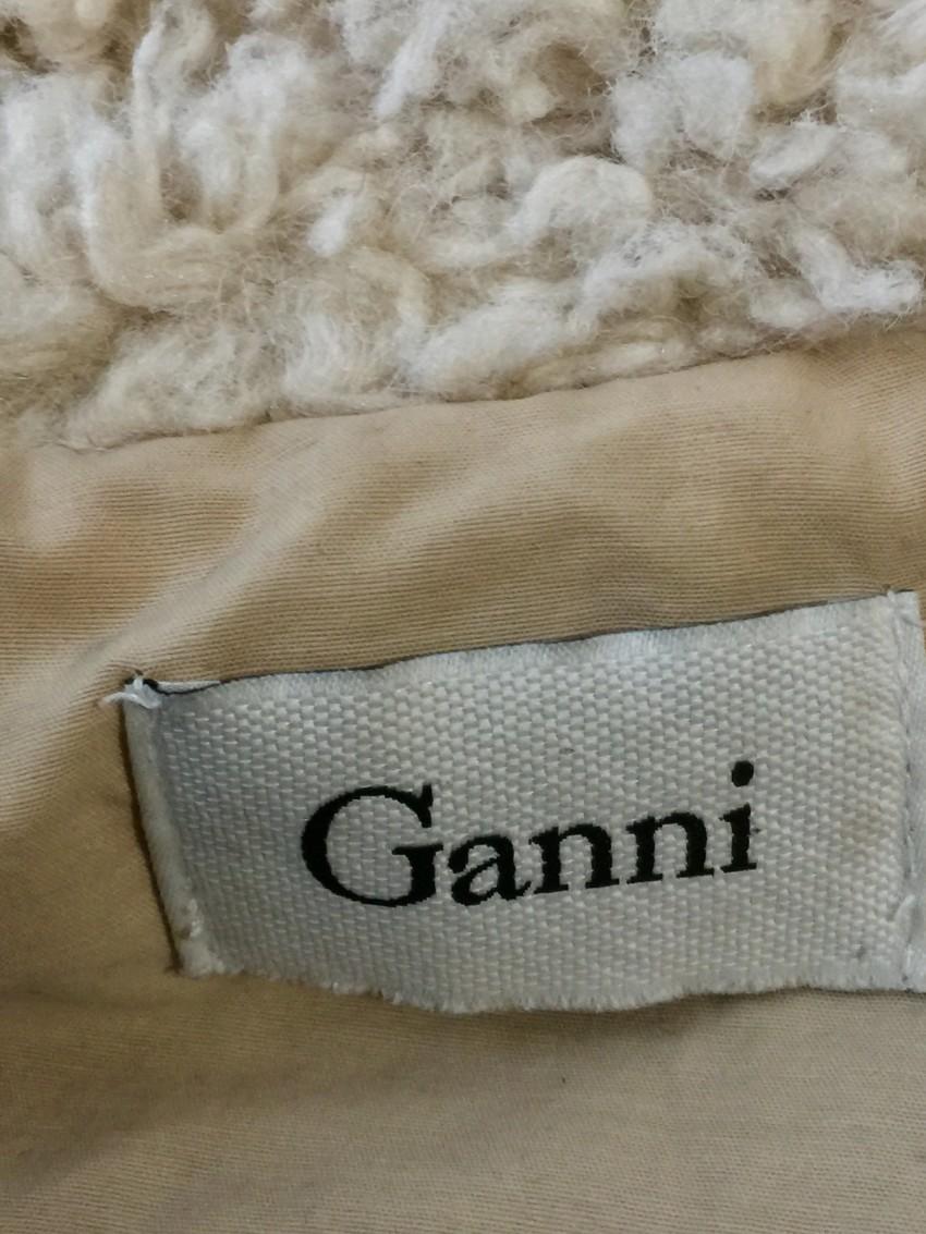 Ganni faux shearling lined hooded coat