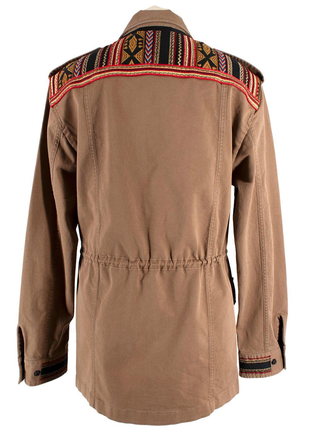 Fashion Clinic Timeless Embroidered Trim Field Jacket