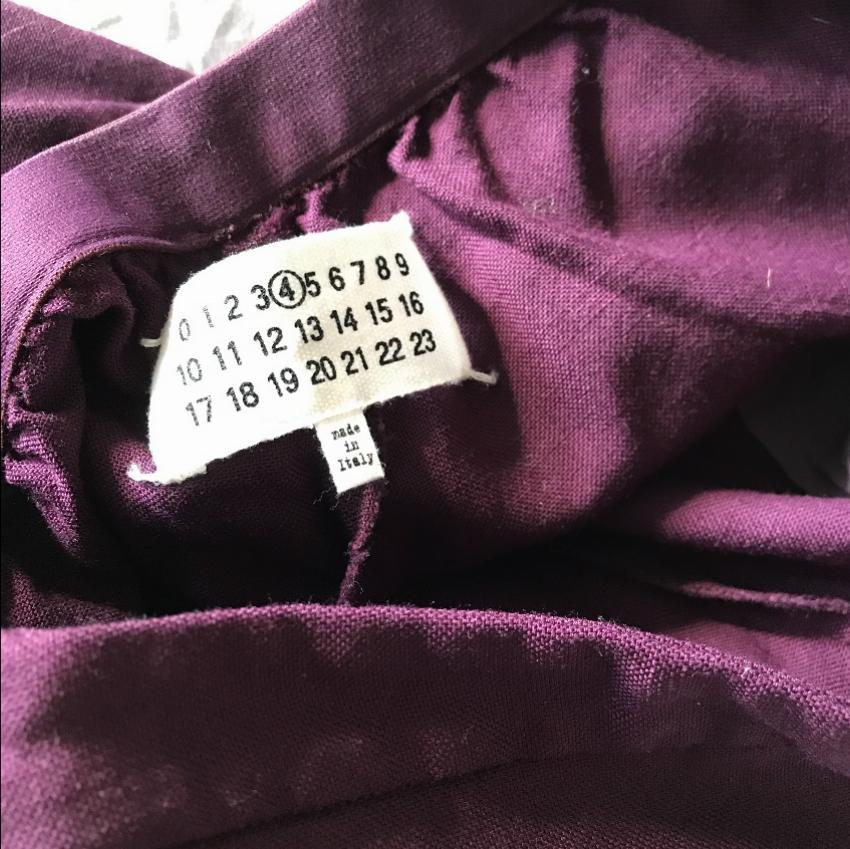 Maison Martin Margiela burgundy trousers