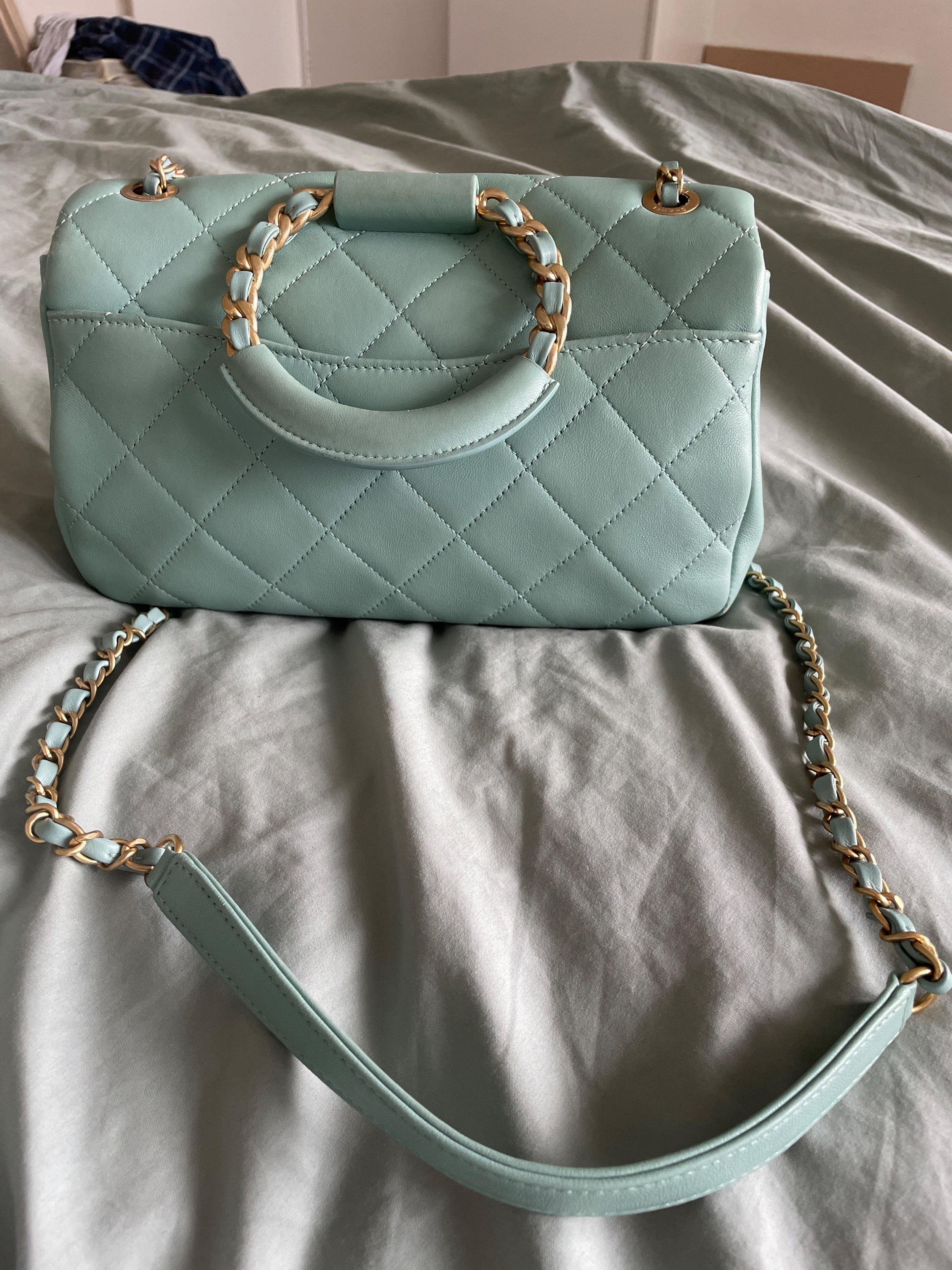 Chanel Blue Lambskin in the Loop Flap Bag