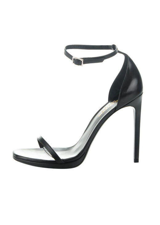 Jane 105 Black Leather Sandals