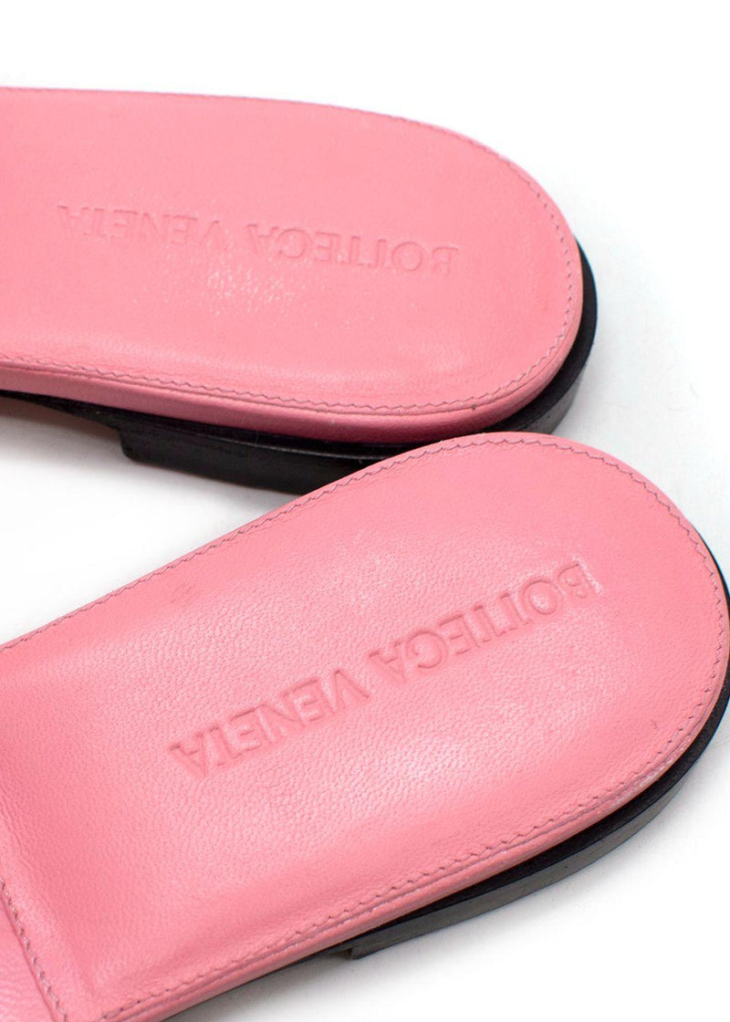 Bottega Veneta Pink Lido Flat Sandals