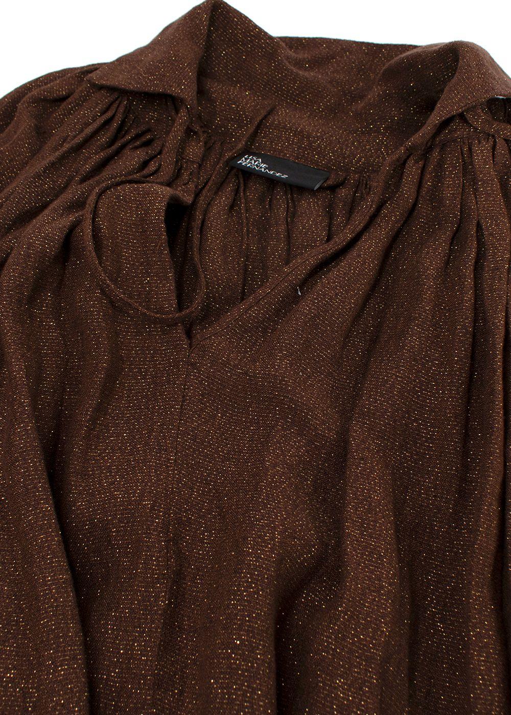 Lisa Marie Fernandez Lurex Linen Brown Dress