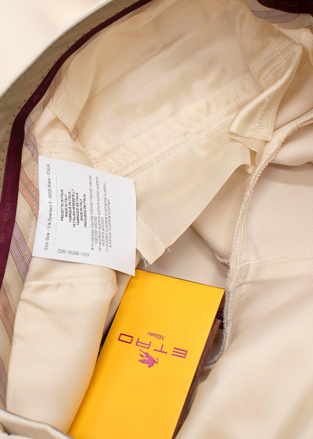Etro Cream Tailored Trousers
