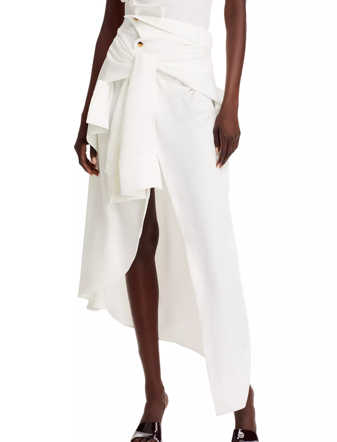 A.W.A.K.E. Mode Deconstructed Sleeve Belt Skirt