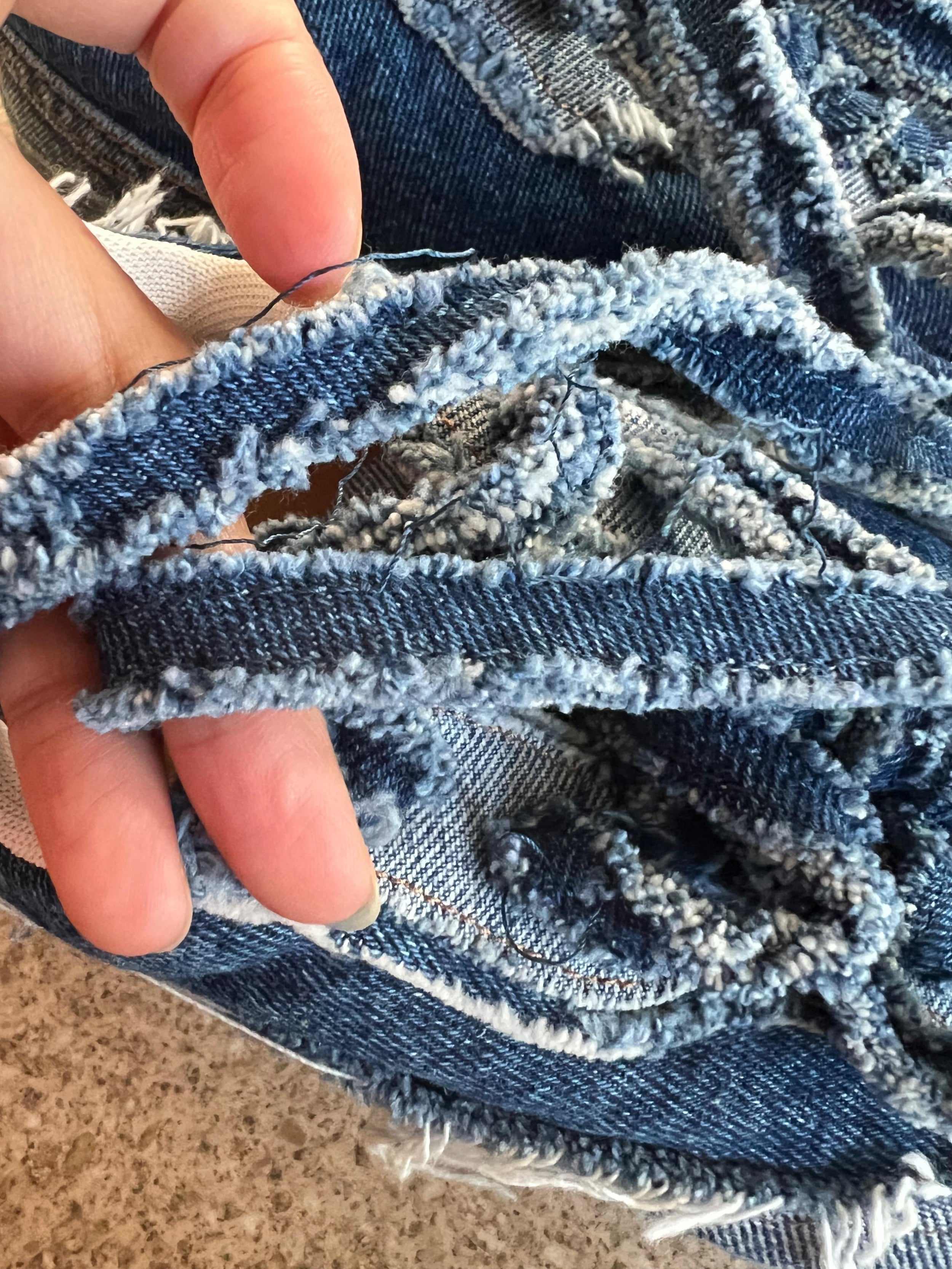 Deconstructed Denim Sneakers