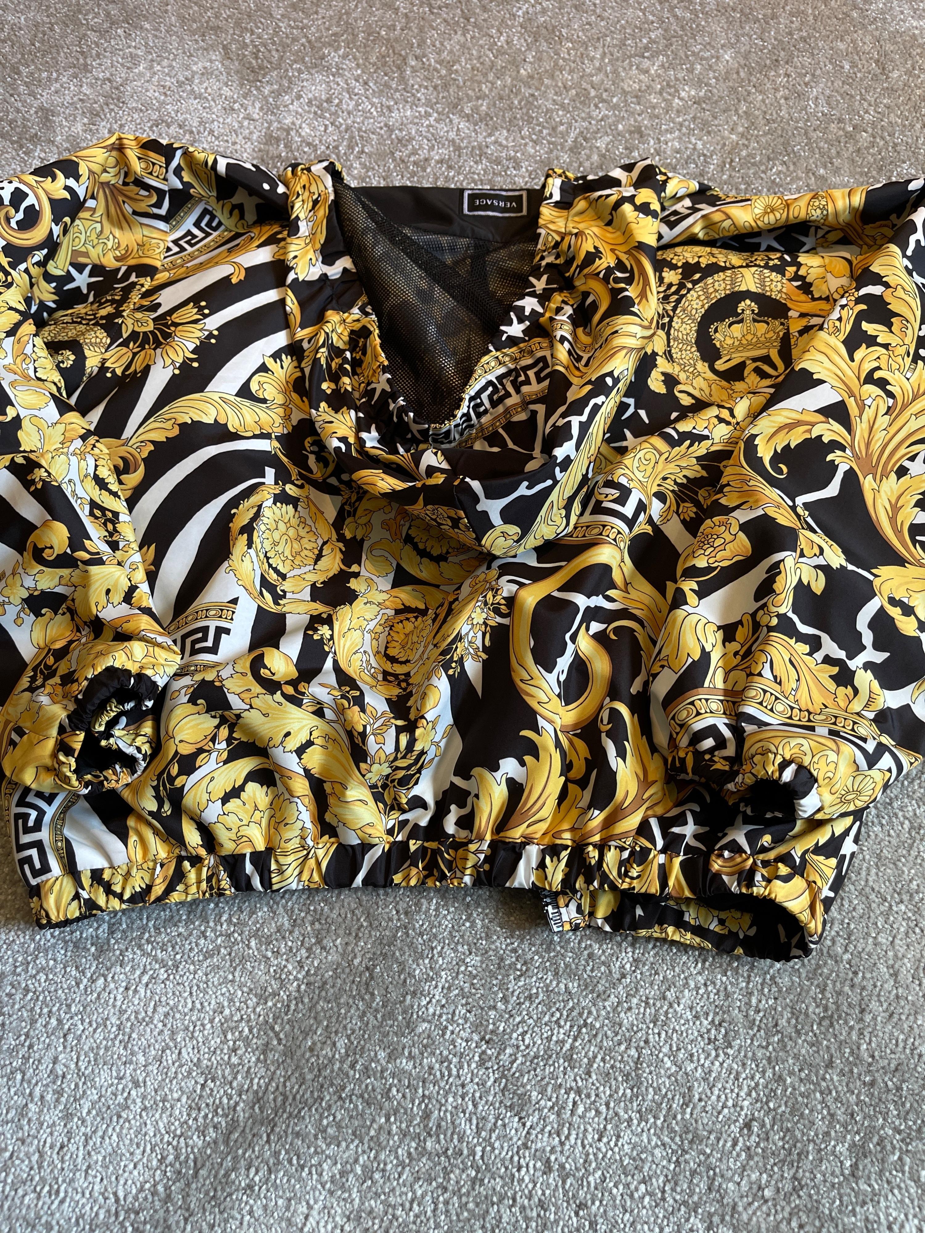 Baroque Print Hooded Jacket