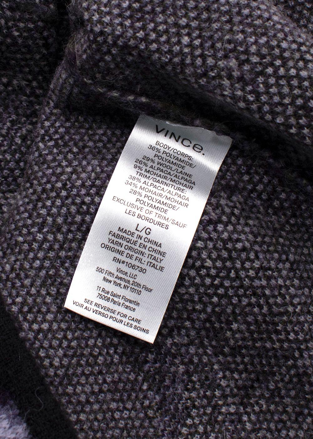 Vince Orchid Jacquard Wool, Alpaca & Mohair-Blend Cardigan