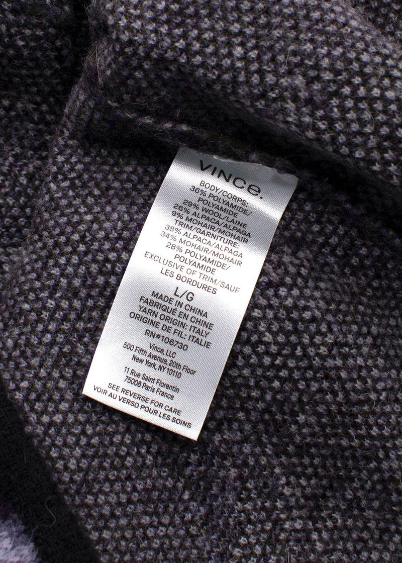 Vince Orchid Jacquard Wool, Alpaca & Mohair-Blend Cardigan