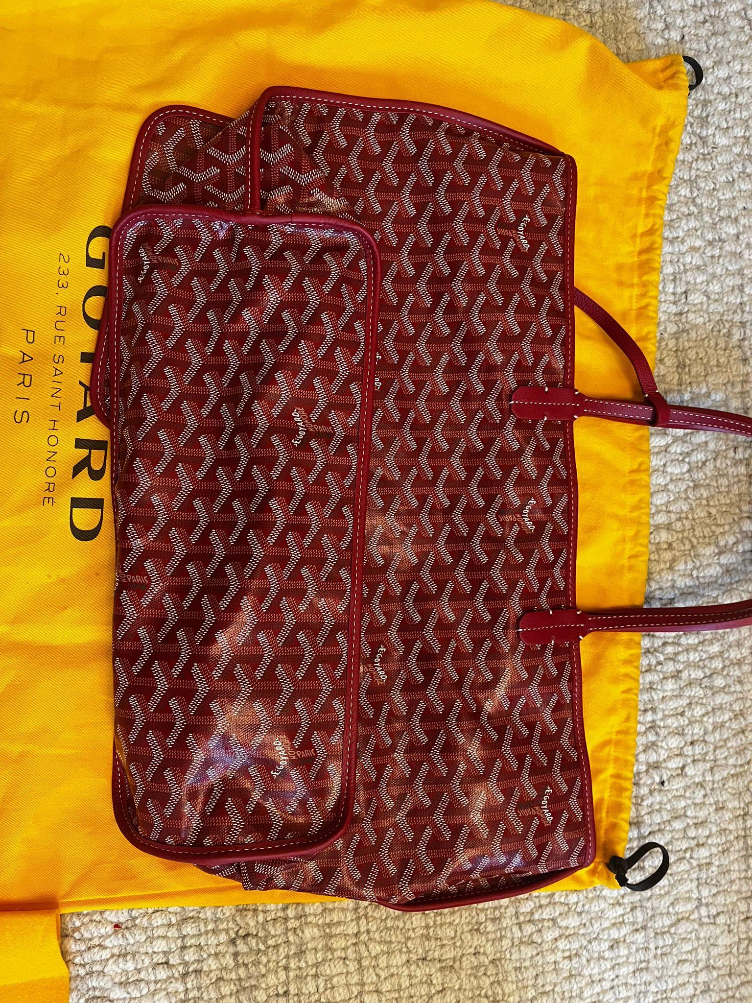 Goyard Red Anjou Reversible Tote Bag