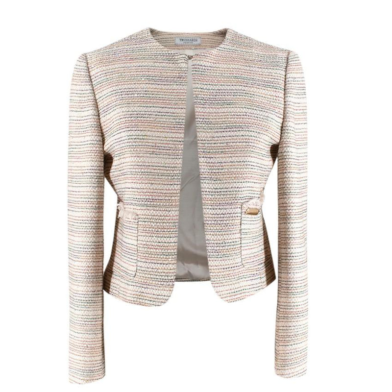 Trussardi Multicolour Tweed Jacket With Sequin Detail
