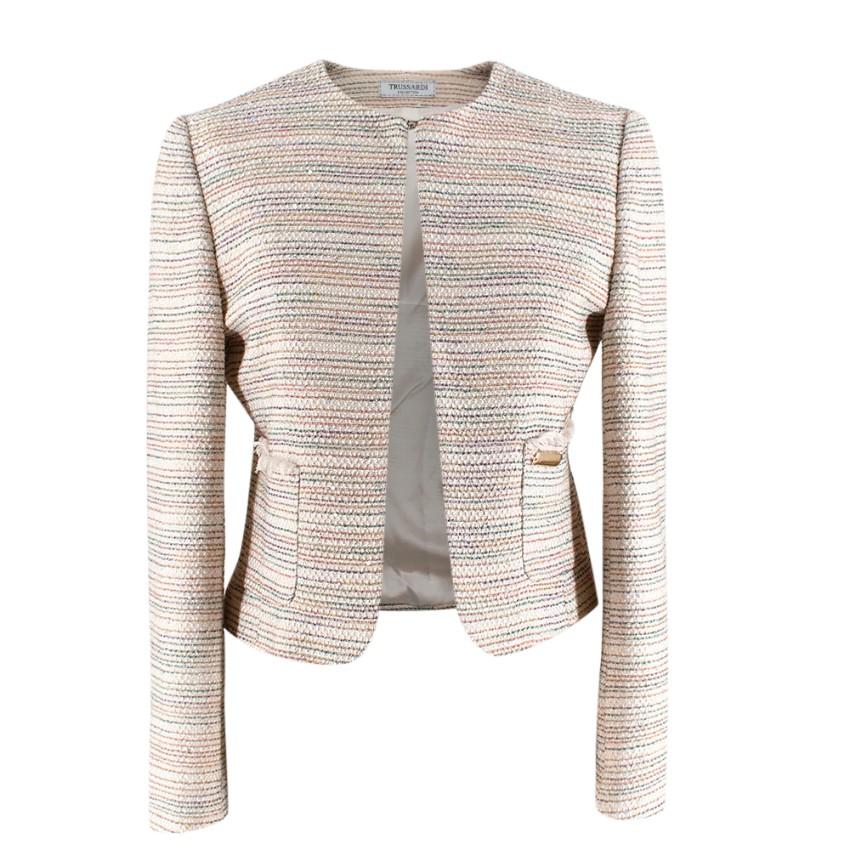 Trussardi Multicolour Tweed Jacket With Sequin Detail