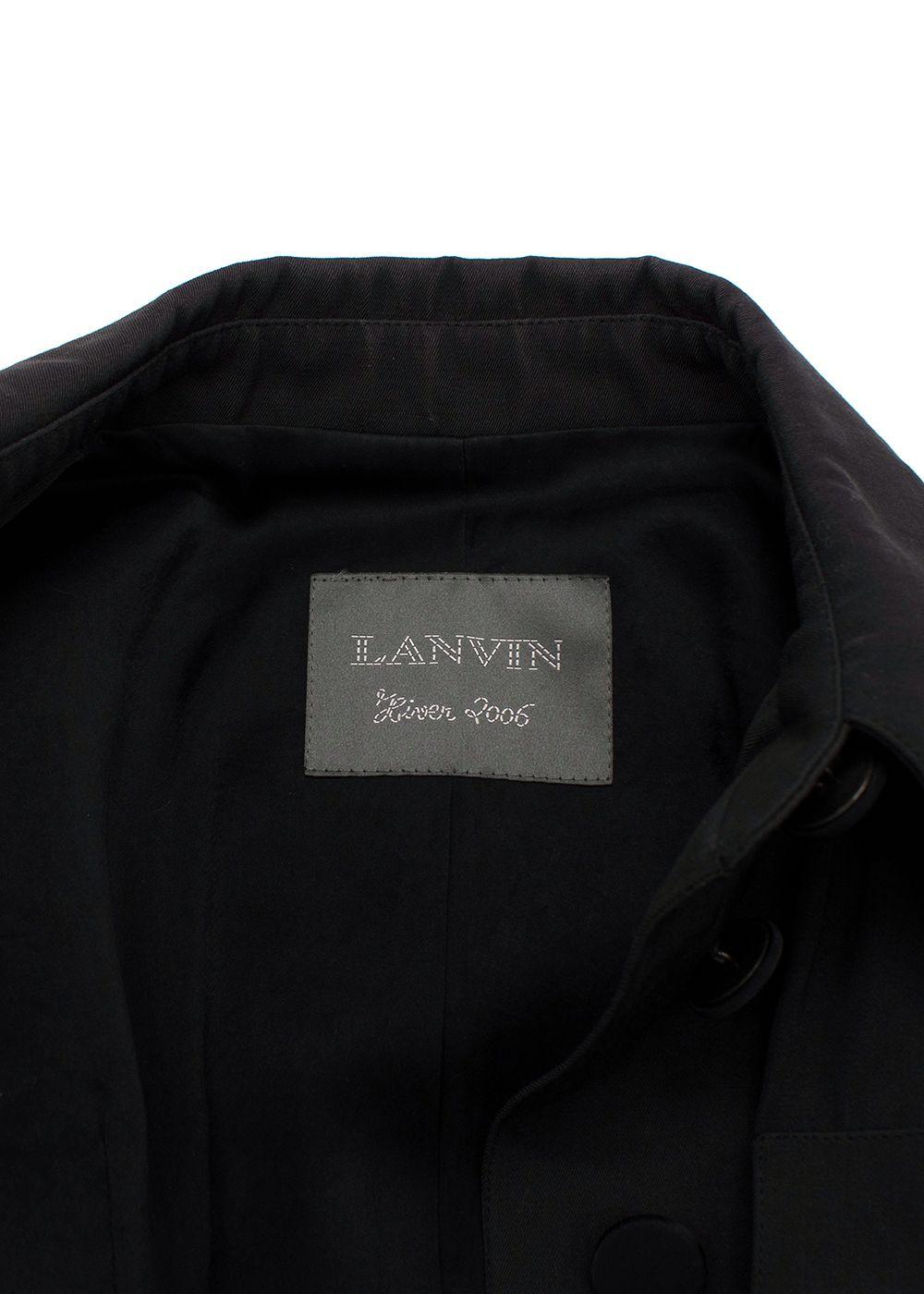 Lanvin Black Single Breasted Wool Blend Jacket