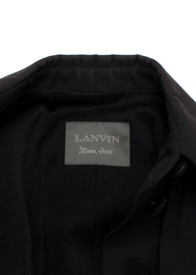 Lanvin Black Single Breasted Wool Blend Jacket