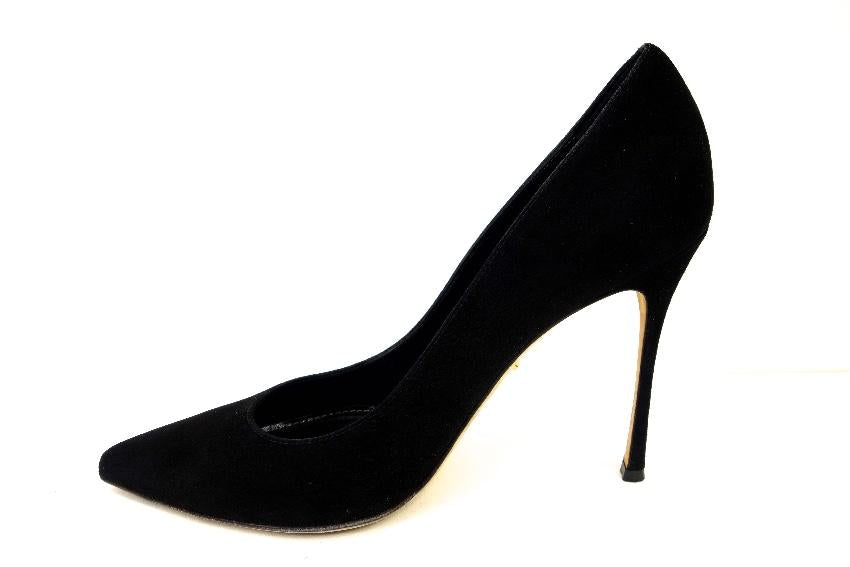 Sergio Rossi Black Suede & Leather Pumps