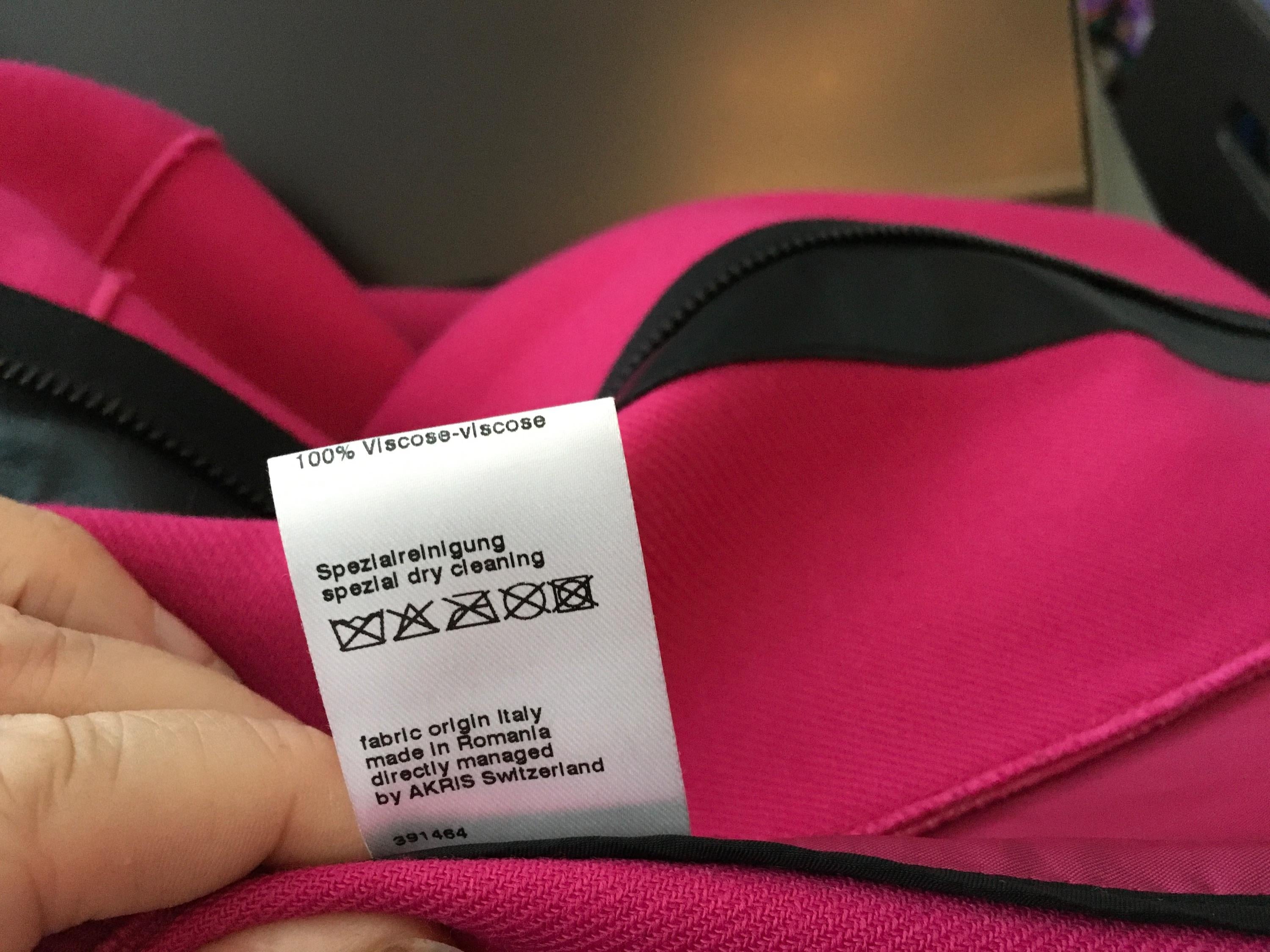 Punto Pink Wool Asymmetric Zip Jacket