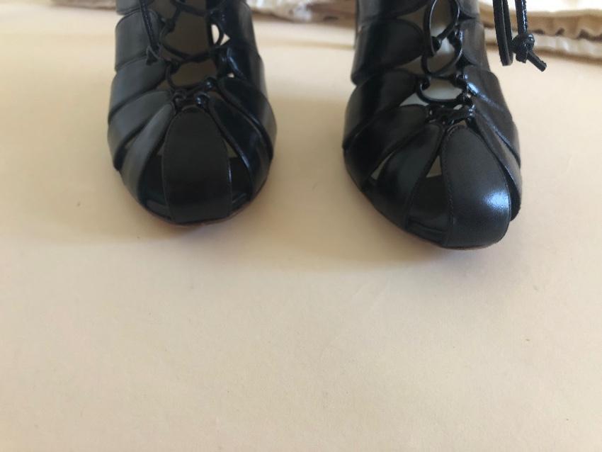 Francesco Russo Lace-Up Cut-Out Ankle Boots