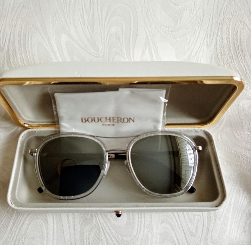 Boucheron Silver Tone Aviator Sunglasses