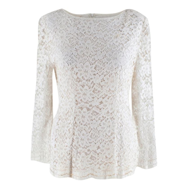 Romiga Ivory Lace Long Sleeve Top