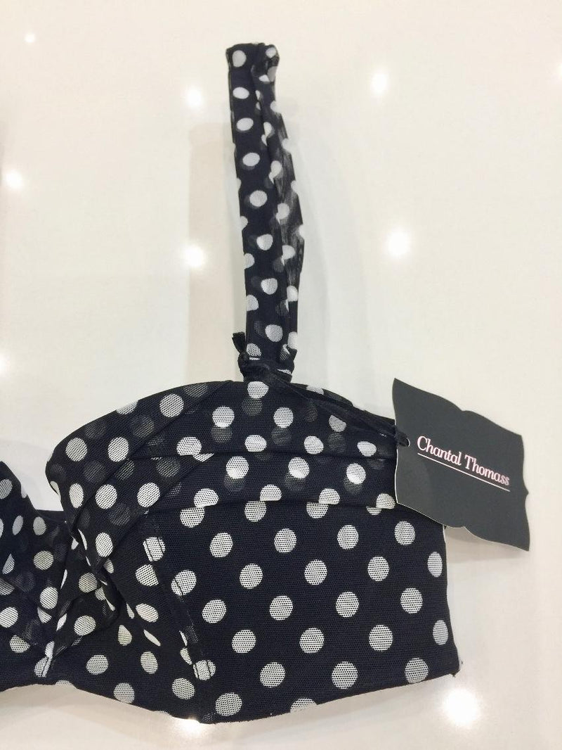 Chantal Thomass Polka Dot Tulle Strapless Bra & Brief Set