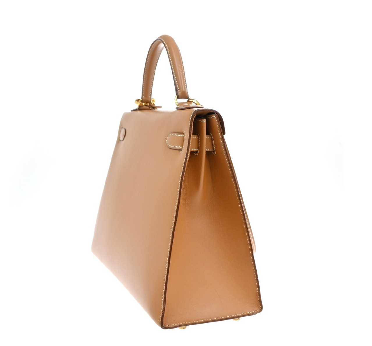 Hermes Tan With White Stitching Kelly 32cms