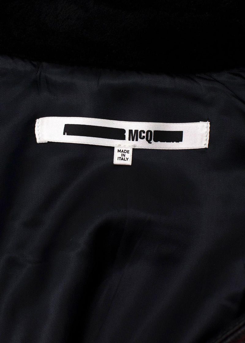 MCQ Red & Pink Shearling Zip Jacket