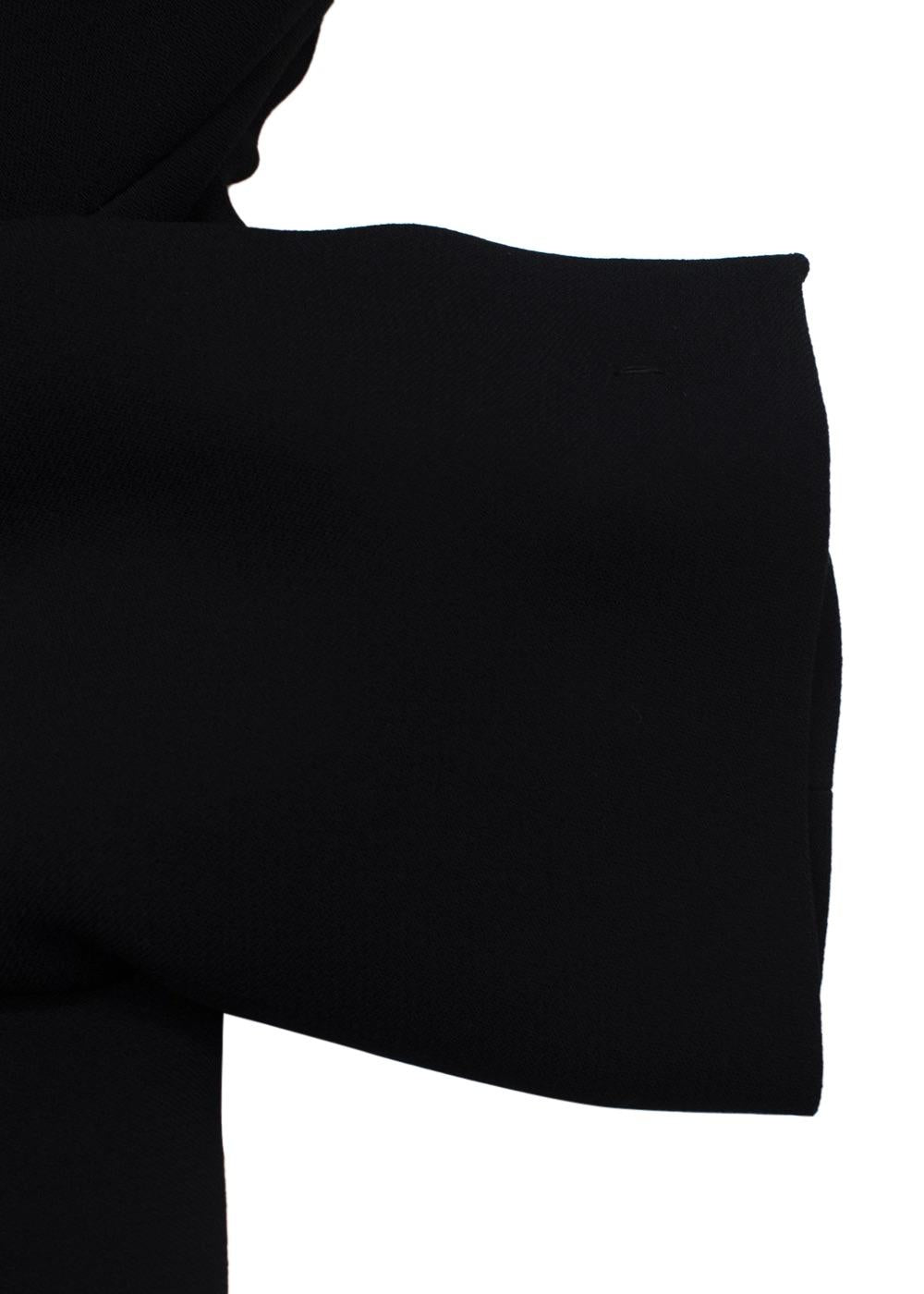 Miu Miu Black Long Sleeve Bow Detail Mini Dress