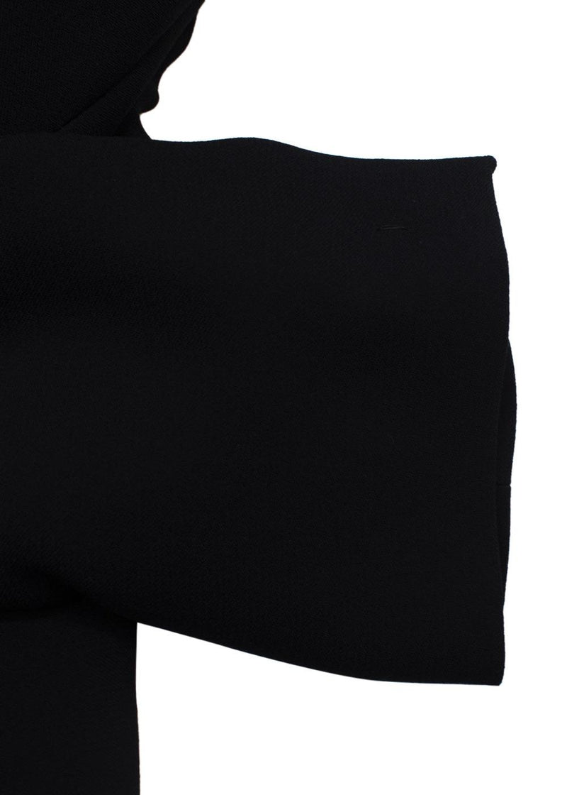 Miu Miu Black Long Sleeve Bow Detail Mini Dress