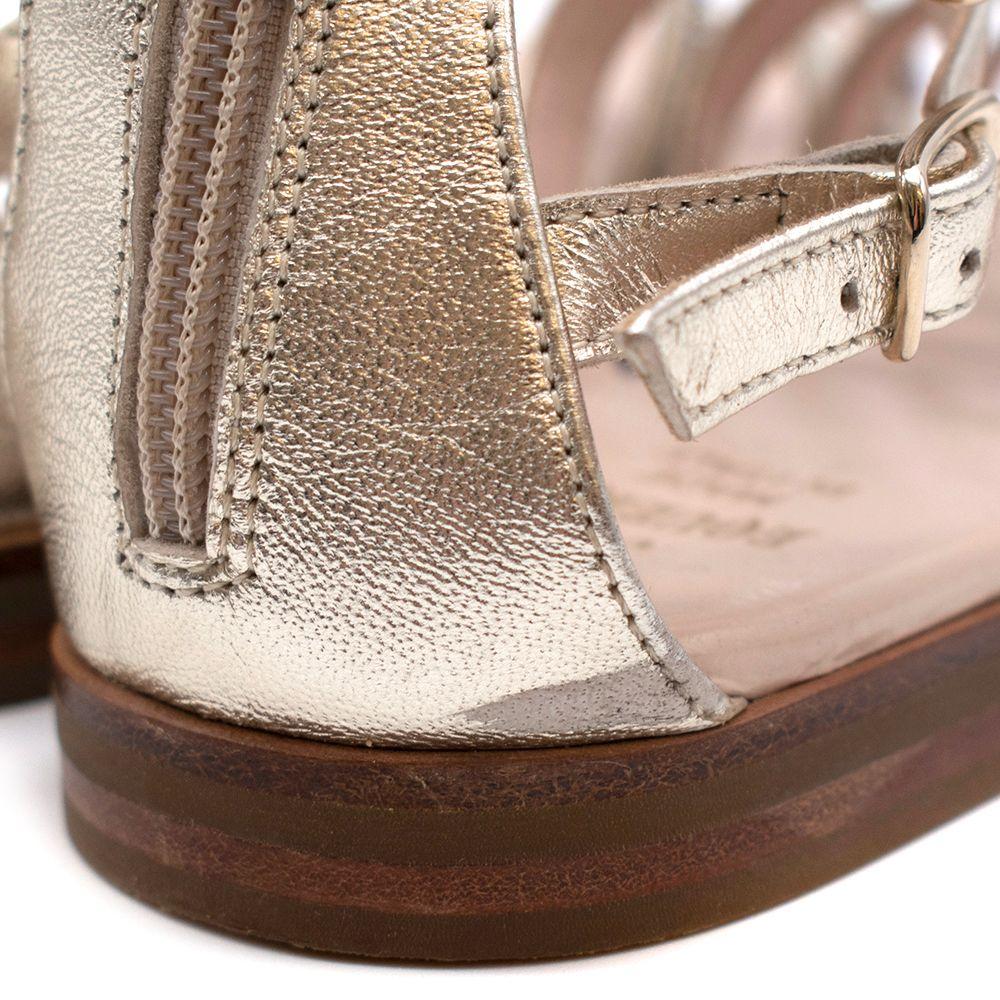 Equerry Kids 31 Gold Embellished Sandals