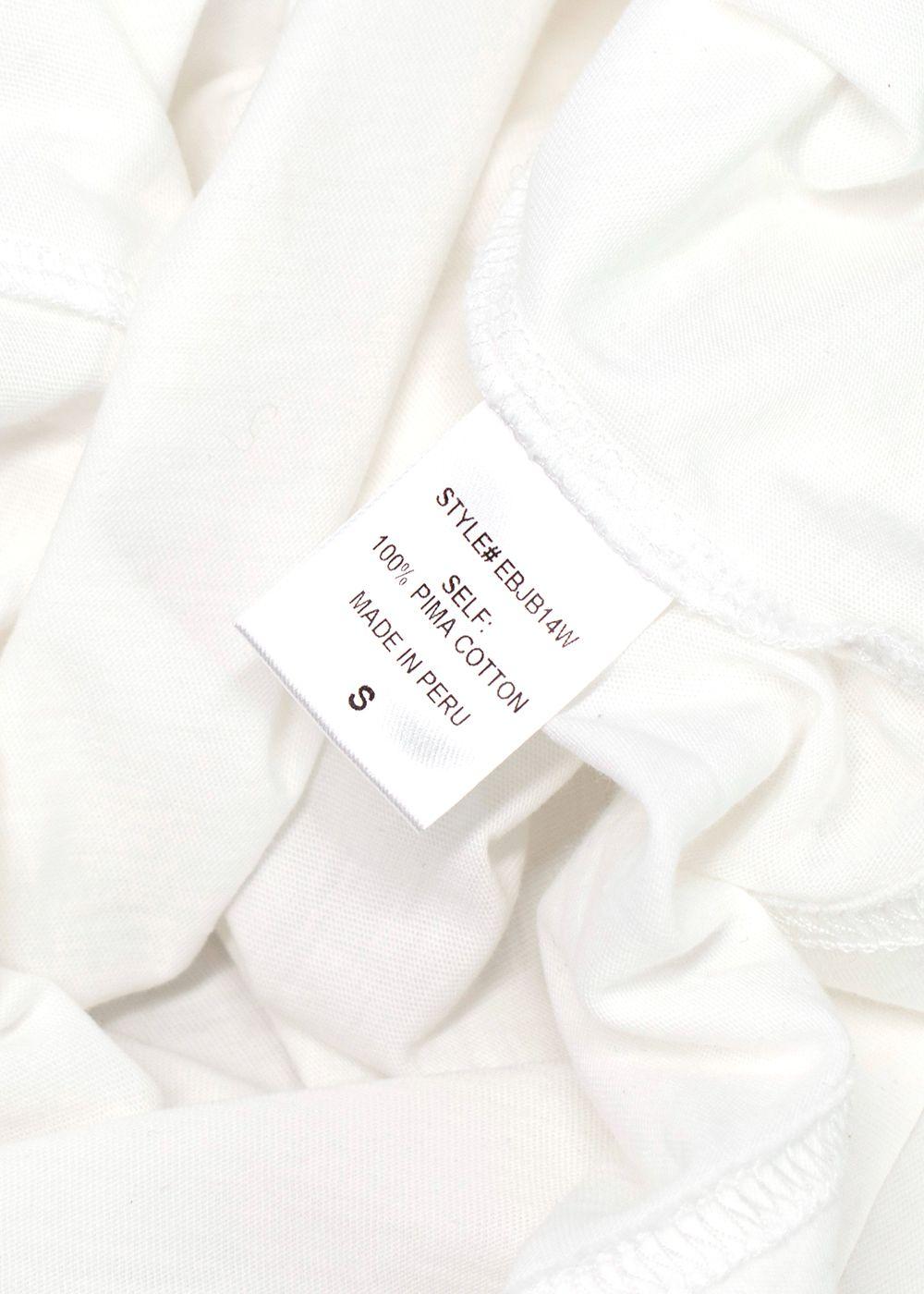 Adam Lippes White Cotton V-neck T-shirt