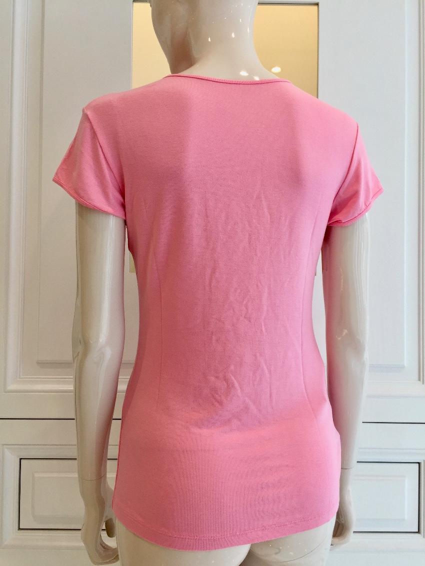 Free Voogue Italy Rose Pink Bow T Shirt