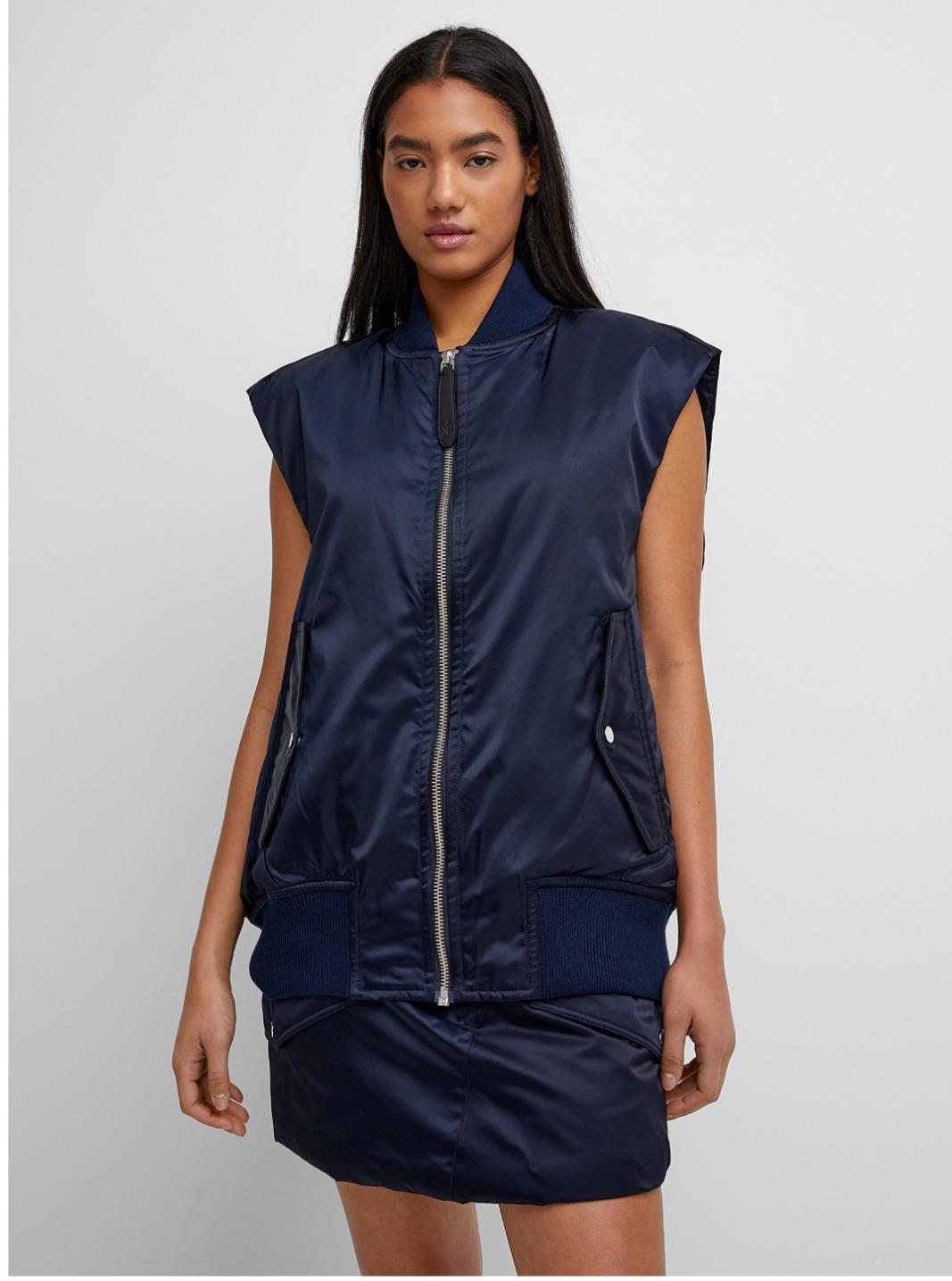JW Anderson Marine Blue Bomber Gilet Jacket