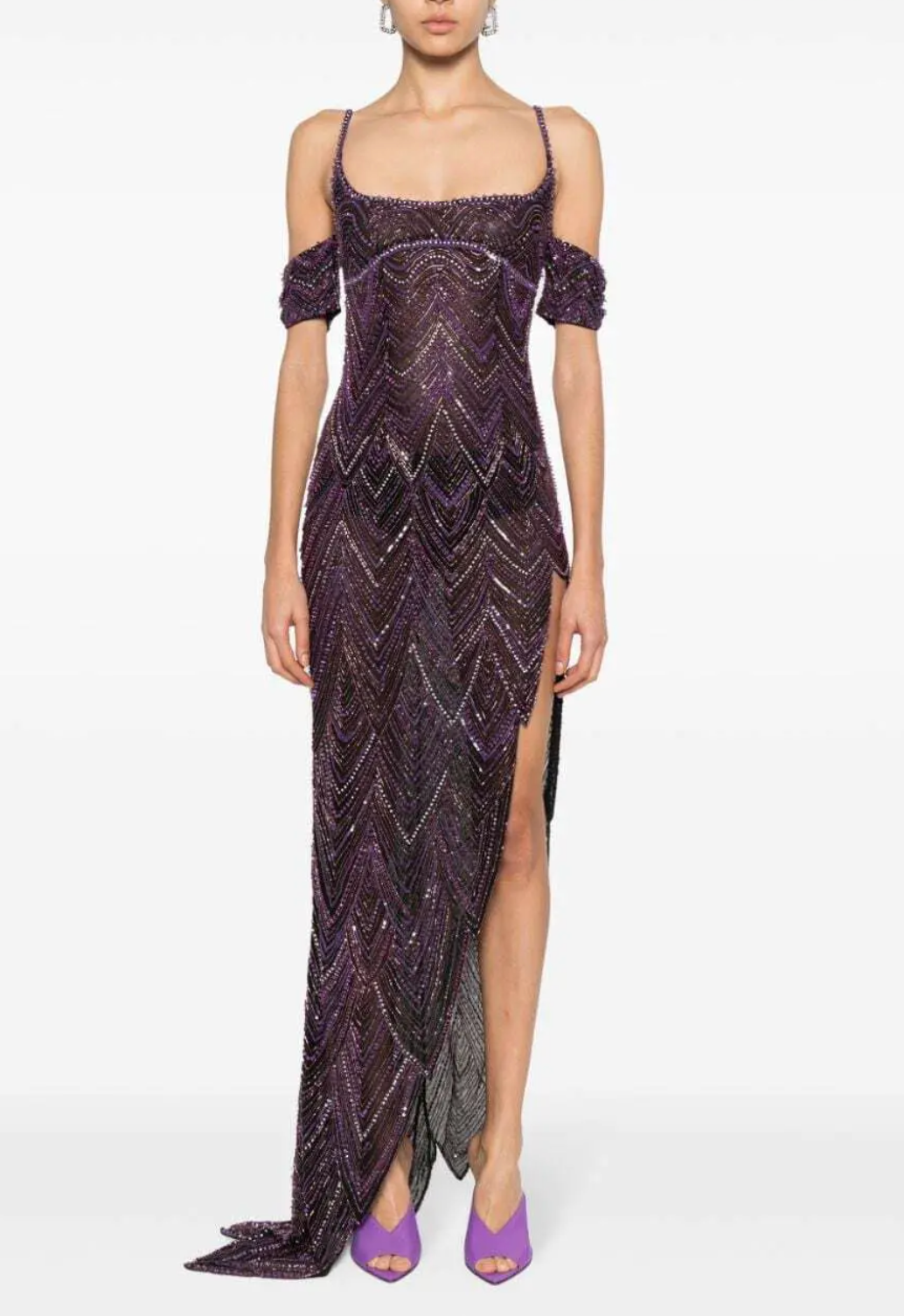 The Attico Embellished Tulle Gown