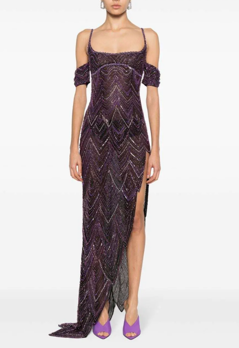 The Attico Embellished Tulle Gown