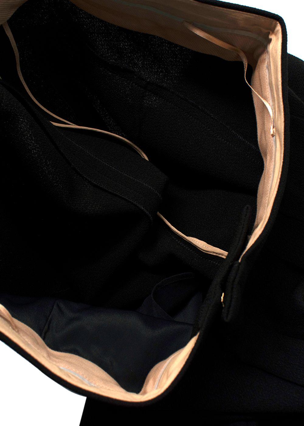 Chloe Black Crepe Trousers with Hook and Eye Closure