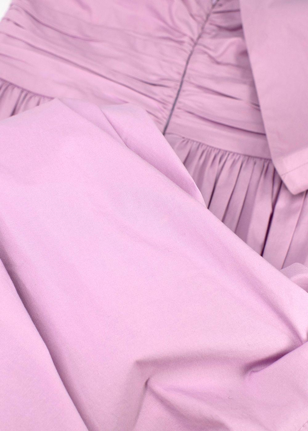 Staud Lavender  Gloria Stretch-Cotton Poplin Maxi Dress